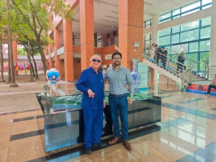 Dr Junaid Ahmad and Nadir Ahmad at SCUT's International Education Building